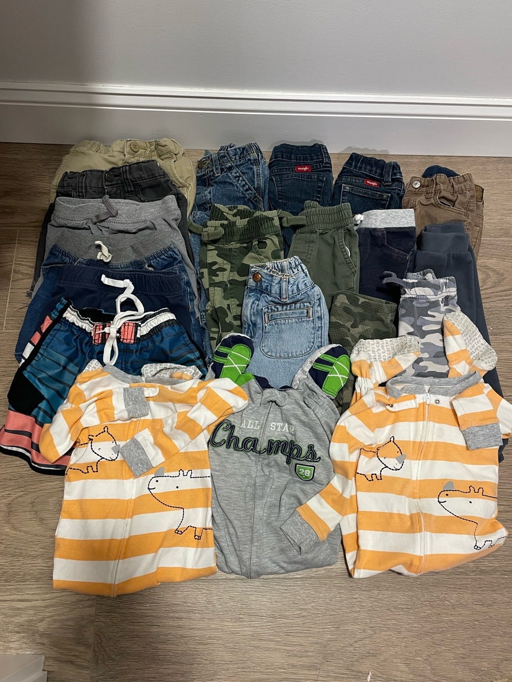 20 Piece Baby Boy Bundle Lot - Size 18-24 months - Pants, Shorts, Sleepers
